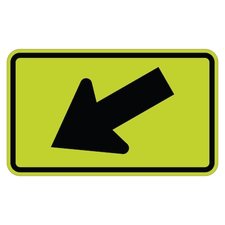 Sign Solutions Usa 12 in Height, 24 in Width, Aluminum, Horizontal Rectangle DUS08DFG2412W16-7pL